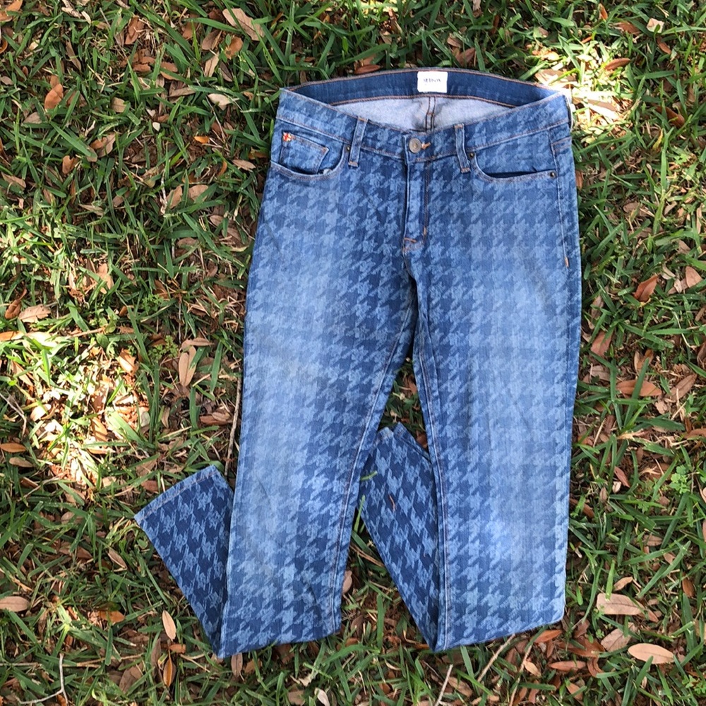 Hudson Krista Super Skinny Houndstooth Jeans